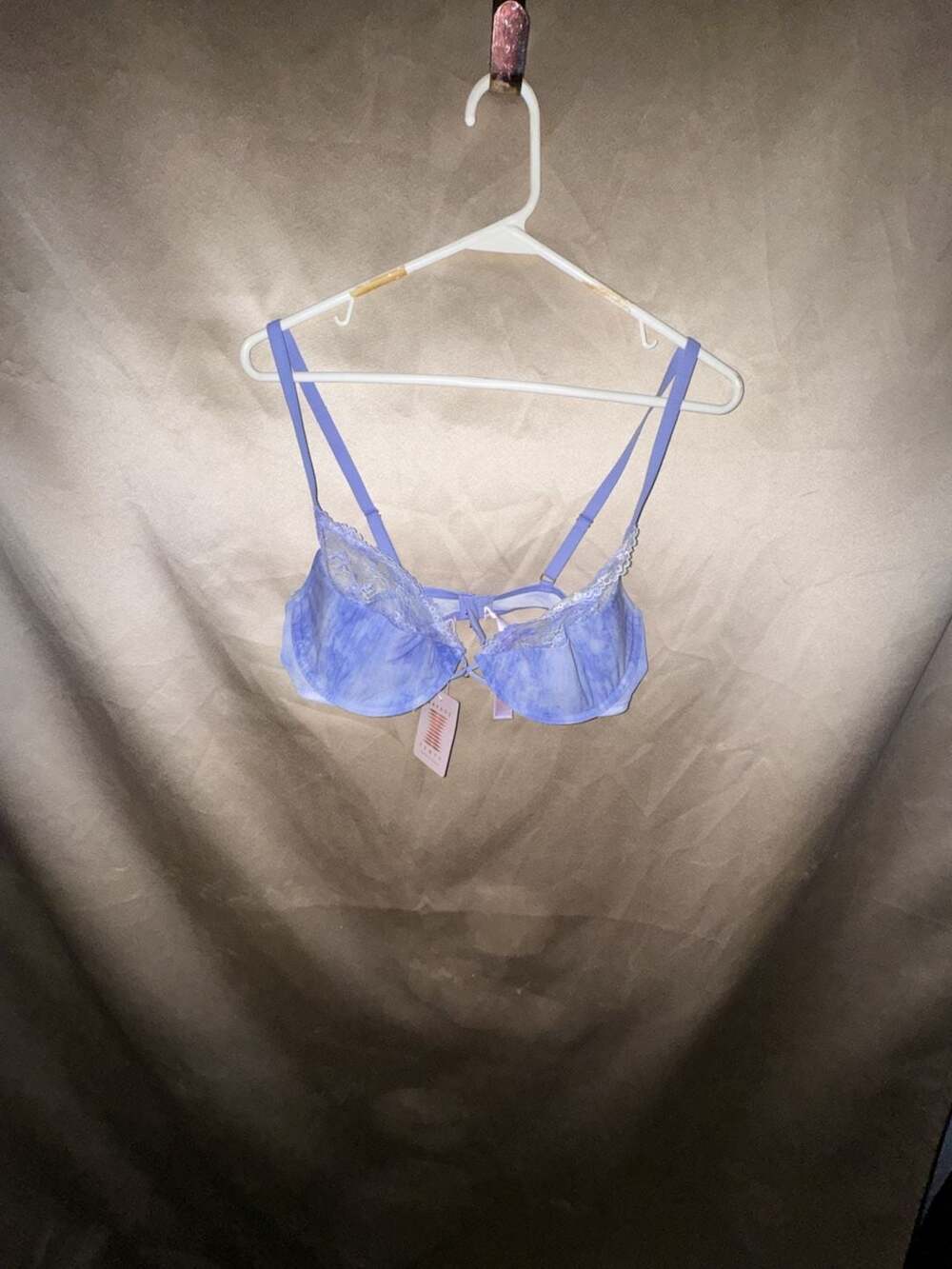 Savage X Fenty Watercolor Tie-Dye Lace Mesh Half Cup Underwire Bra
